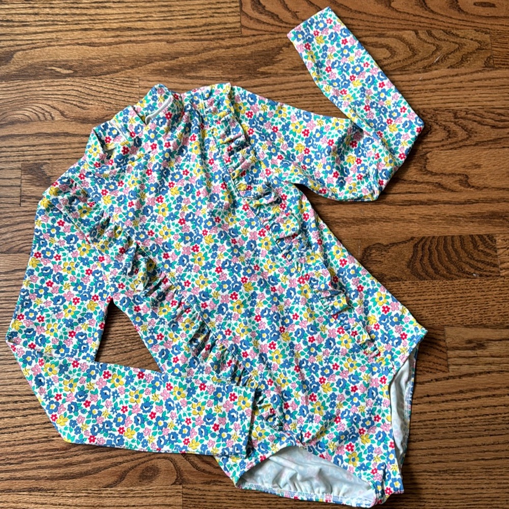 Mini Boden Rash Guard Swim Suit 9-10 (8)